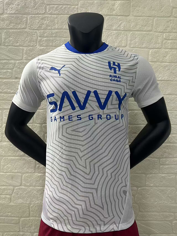 24-25 Season Al-Hilal Away White Color Football Jersey(Player Version)